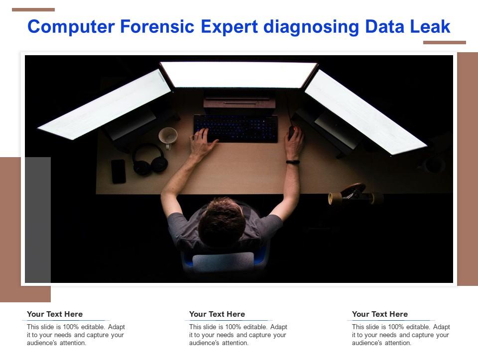 Computer Forensic Expert Diagnosing Data Leak Presentation Graphics