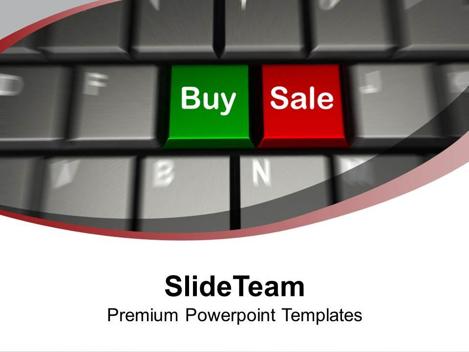 Computer keyboard with buy and sale powerpoint templates ppt themes and graphics 0113 Slide01