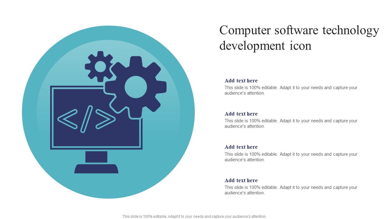 Computer Software Technology Development Icon PPT Example