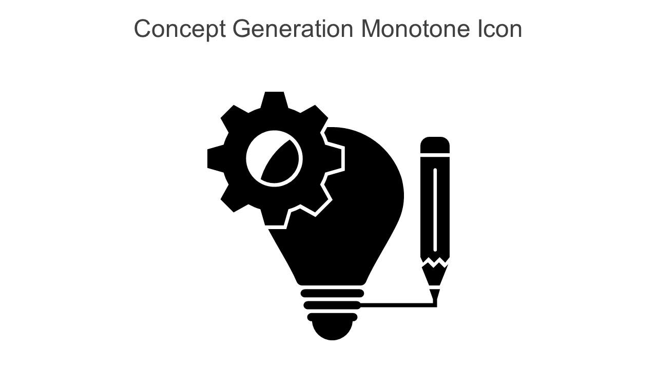 Concept Generation Monotone Icon In Powerpoint Pptx Png And Editable Eps Format Slide01