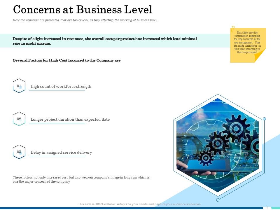 Concerns at business level delivery ppt powerpoint presentation layouts