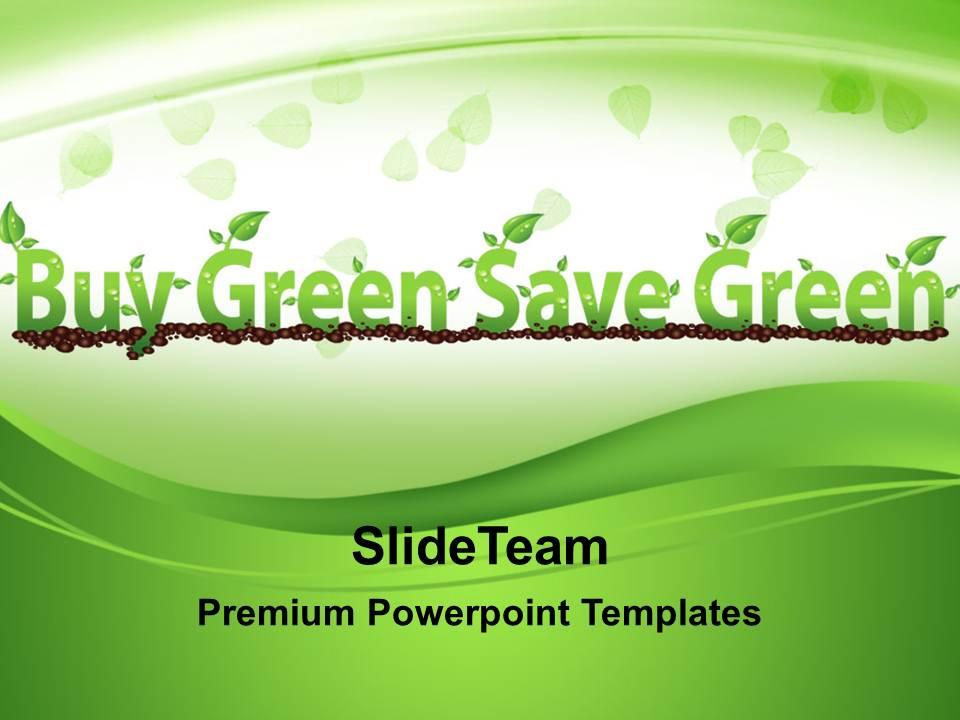 Conservation of nature powerpoint templates buy green save business ppt slides Slide01