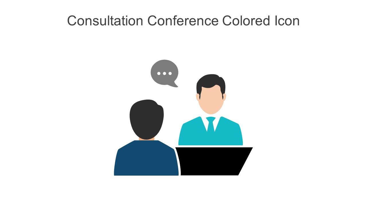 Consultation Conference Colored Icon In Powerpoint Pptx Png And Editable Eps Format Slide01