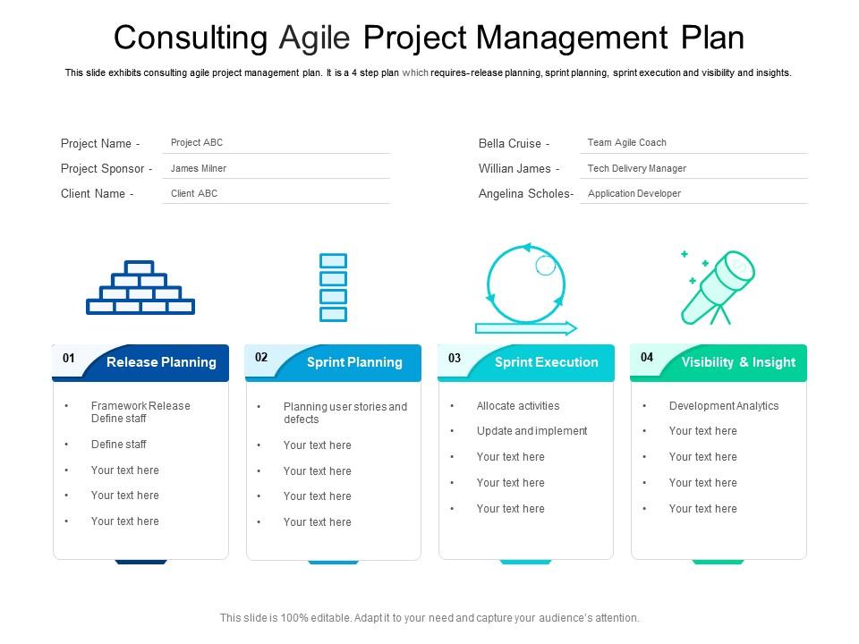 Consulting agile project management plan Slide01