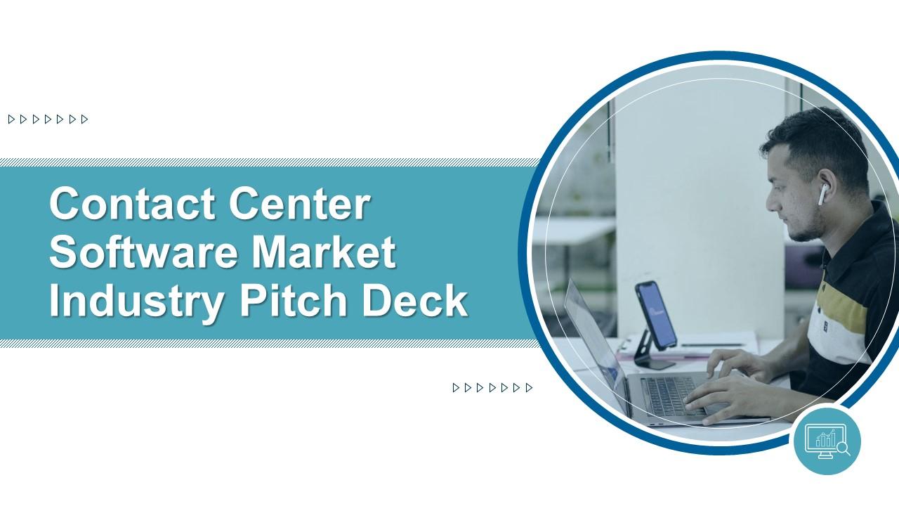 Contact Center Software Mercado Indústria Pitch Deck Modelo Ppt, Gráficos  de apresentação, Exemplo de apresentação em PowerPoint