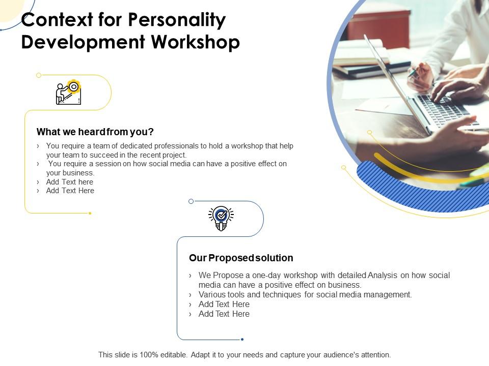 Context For Personality Development Workshop Ppt Powerpoint Icons Portfolio