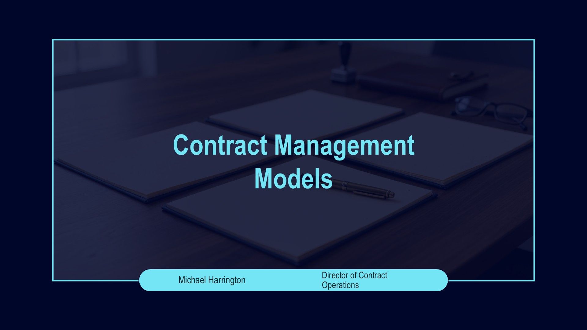 Contract Management Models PPT Summary VA Contract Management Models PPT Summary VA