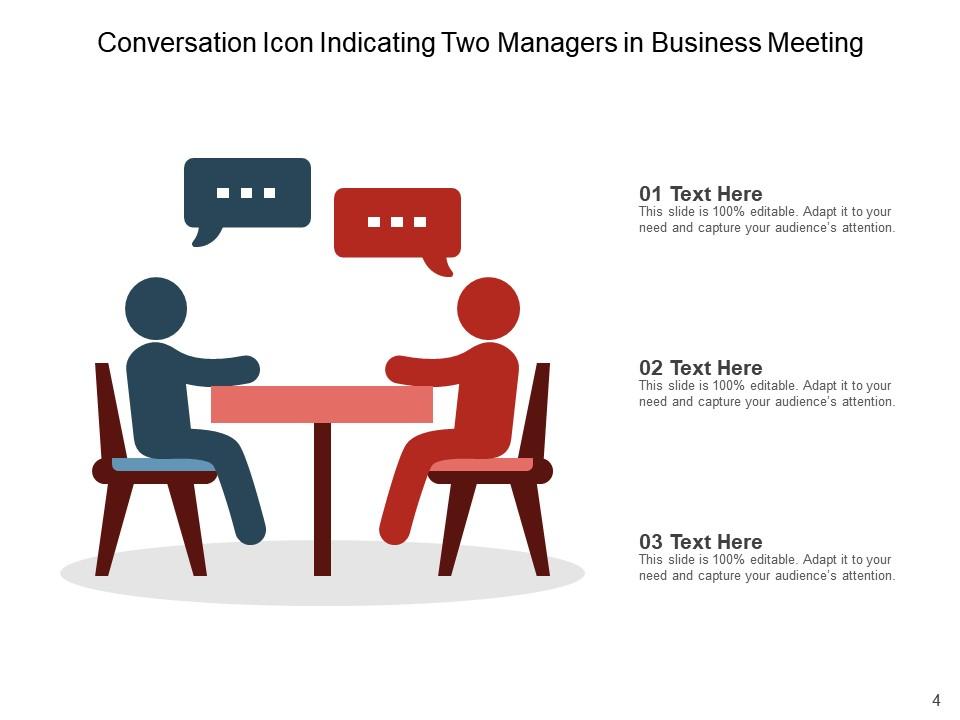 Conversation Developing Friendship Business Executives Conference Arrow ...