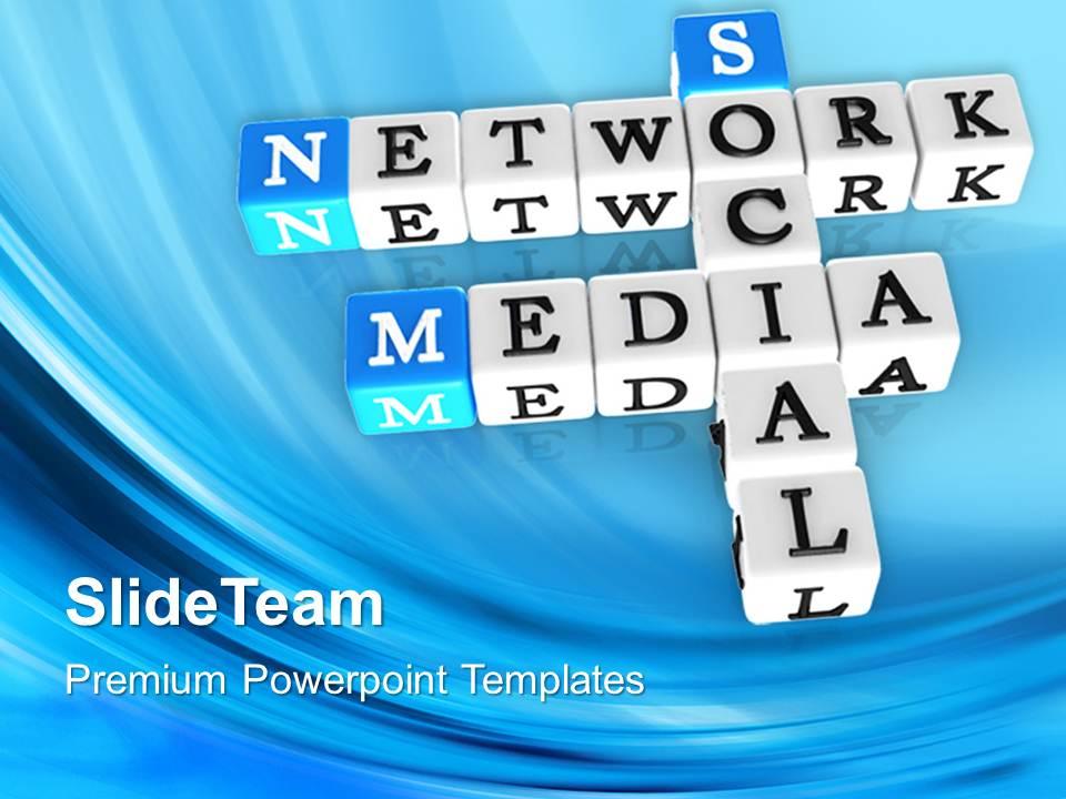 Corporate Business Strategy Network Media Crosswords Communication Ppt