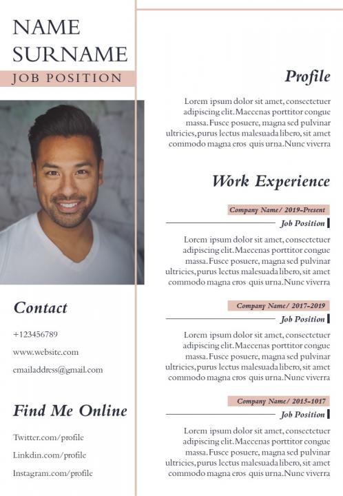 self introduction in resume