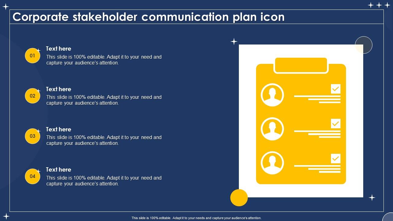 Corporate Stakeholder Communication Plan Icon