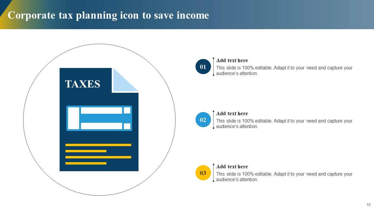 Corporate Tax Planning Powerpoint PPT Template Bundles PPT PowerPoint