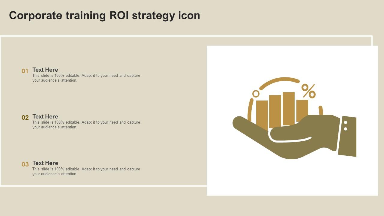 Corporate Training ROI Strategy Icon Slide01