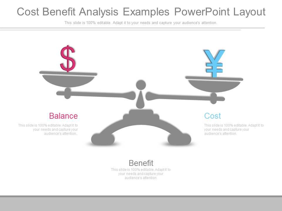 Cost benefit analysis examples powerpoint layout Slide01
