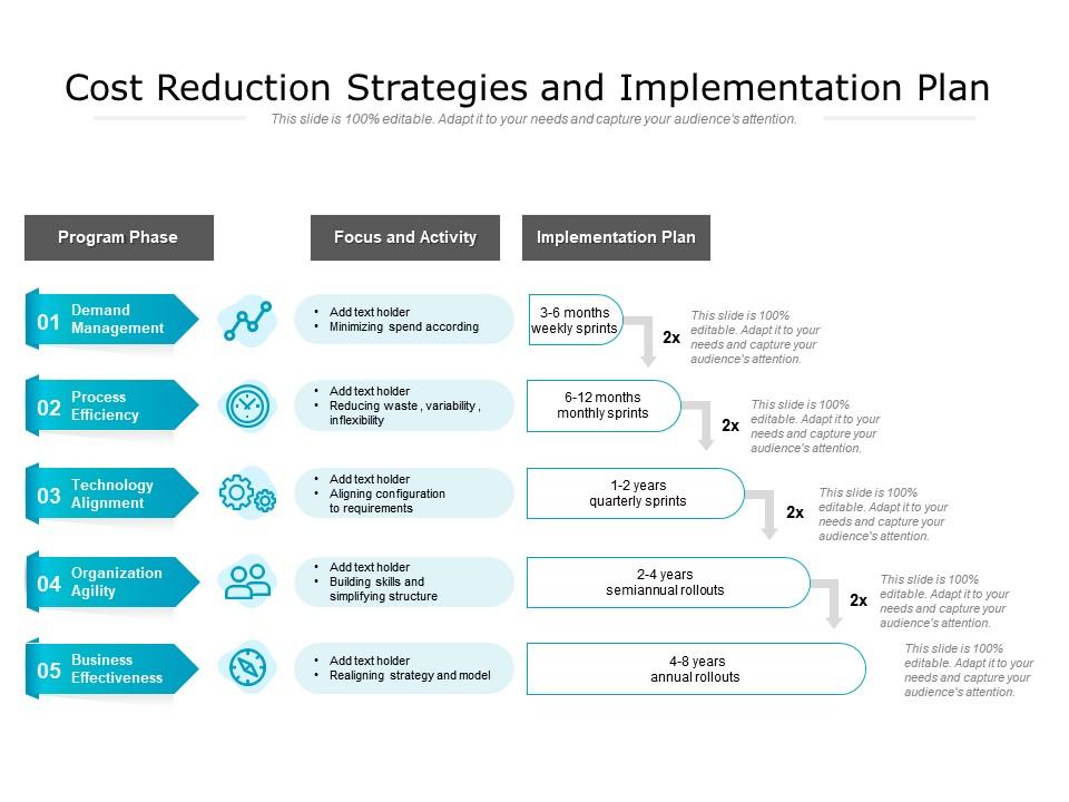 Cost reduction strategies and implementation plan Presentation