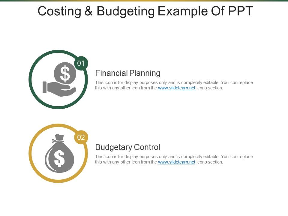 Costing and budgeting example of ppt Slide00