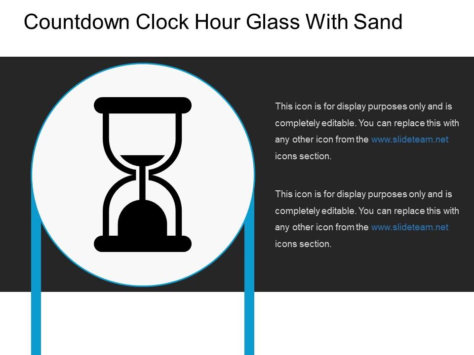 Countdown Clock Hour Glass With Sand PowerPoint Shapes PowerPoint Slide Deck Template