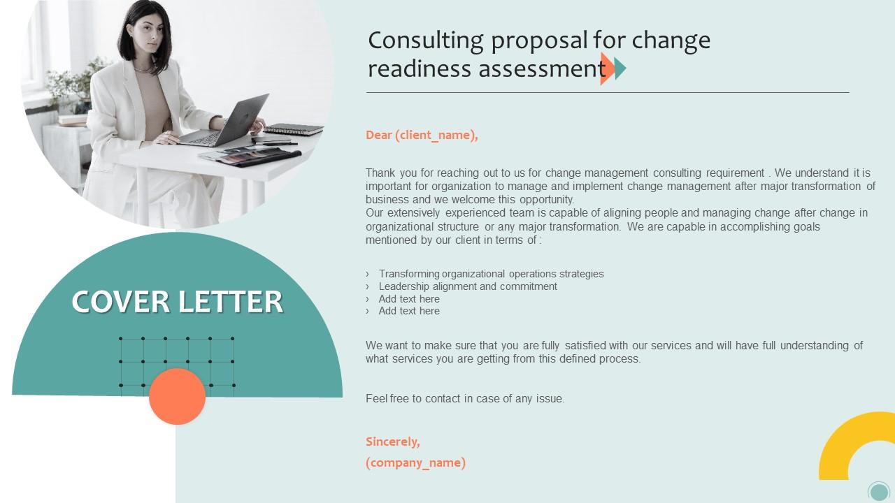 Cover Letter Consulting Proposal For Change Readiness Assessment ...
