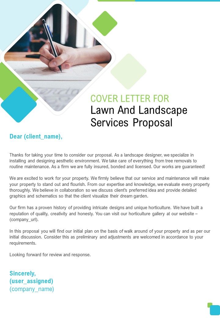 cover letter for lawn care business
