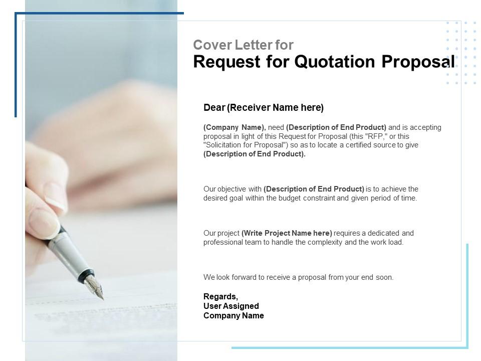 Cover letter for request for quotation proposal ppt inspiration slide Slide01