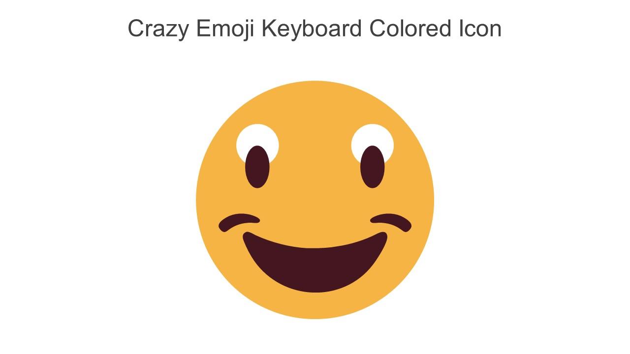 Crazy Emoji Keyboard Colored Icon In Powerpoint Pptx Png And Editable Eps Format
