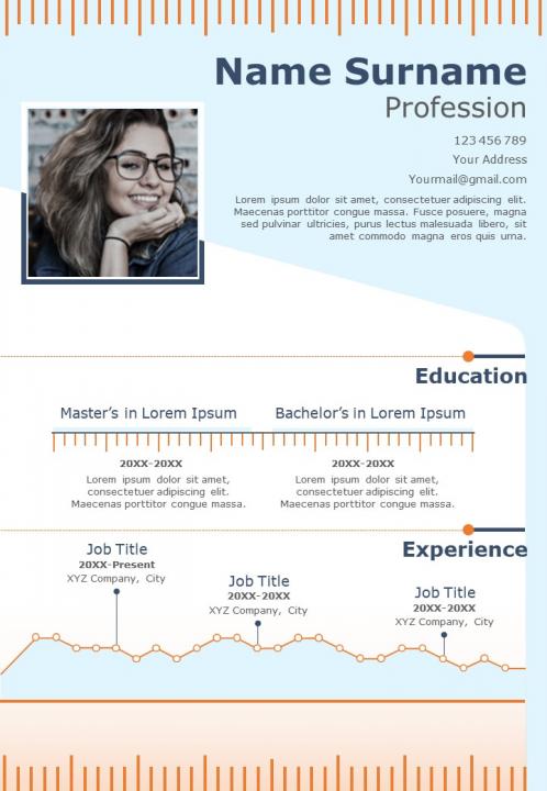 Creative Resume And CV Example - Creative Resume And Cv Example Template For Job Application Slide01 