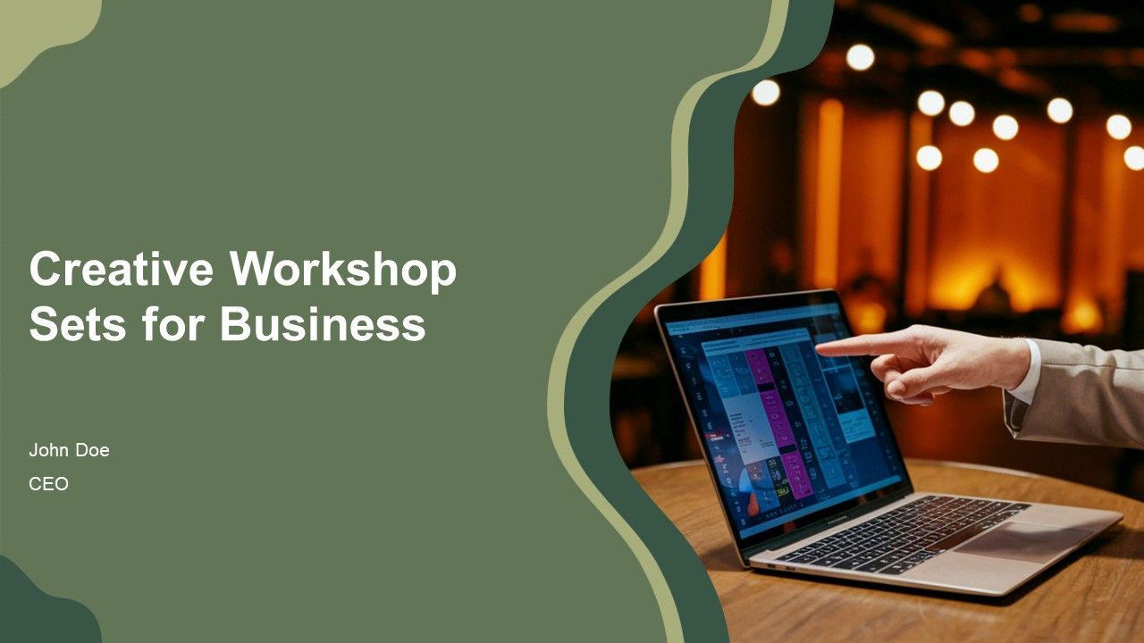 Creative Workshop Sets For Business PPT Slides AT
