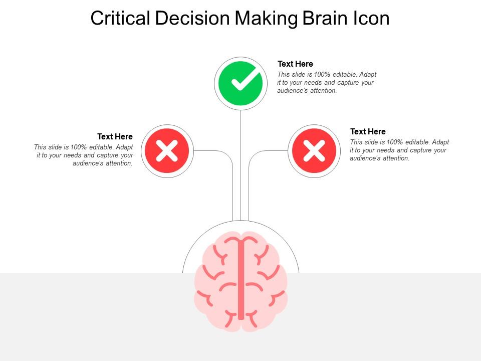 Critical decision making brain icon Slide00