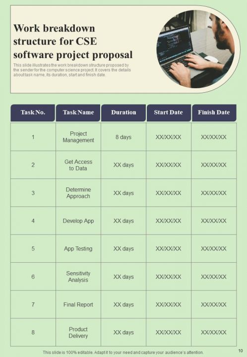 CSE Software Project Proposal Report Sample Example Document PPT Example