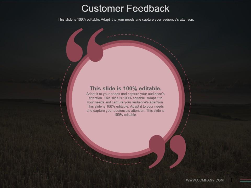 Customer feedback powerpoint slide Slide01