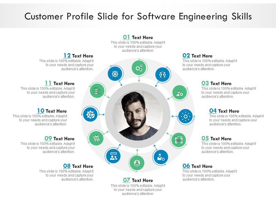 Customer Profile Slide For Software Engineering Skills Infographic