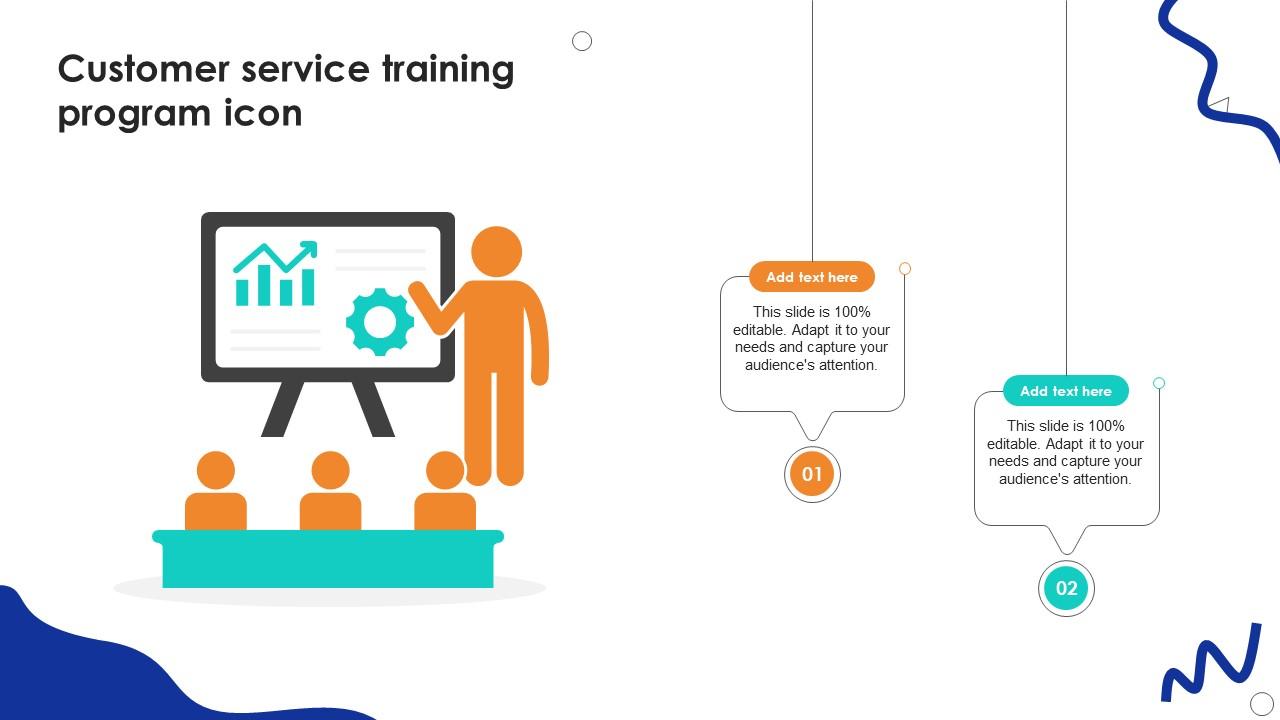 Customer Service Training Program Icon PPT Sample
