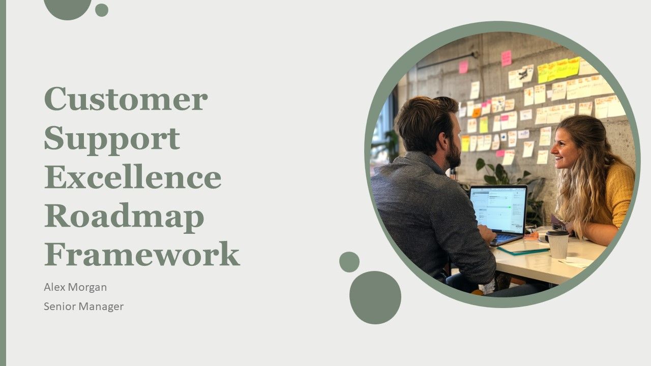 User Support Framework Customer Support Excellence Roadmap Framework PPT Summary AT