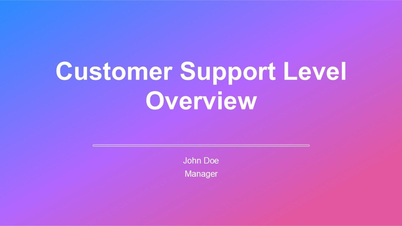 Customer Support Level Overview PPT Example AT