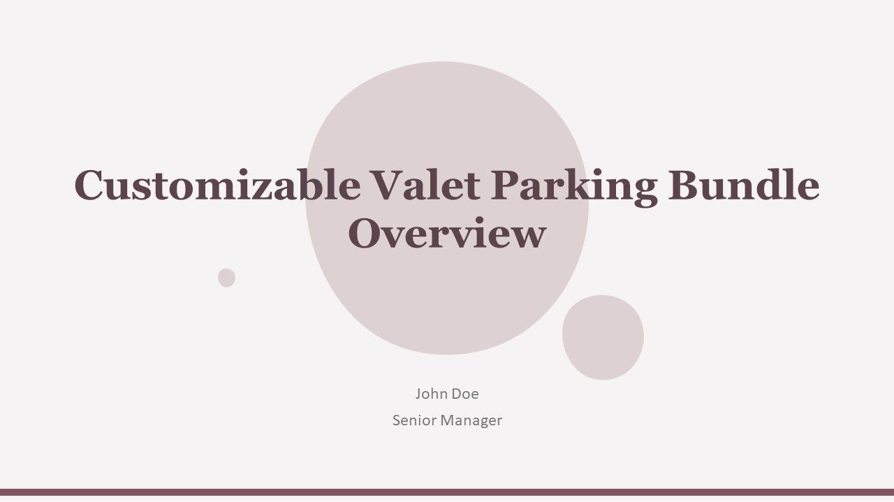 Customizable Valet Parking Bundle Overview PPT Summary AT Customizable Valet Parking Bundle Overview PPT Summary AT