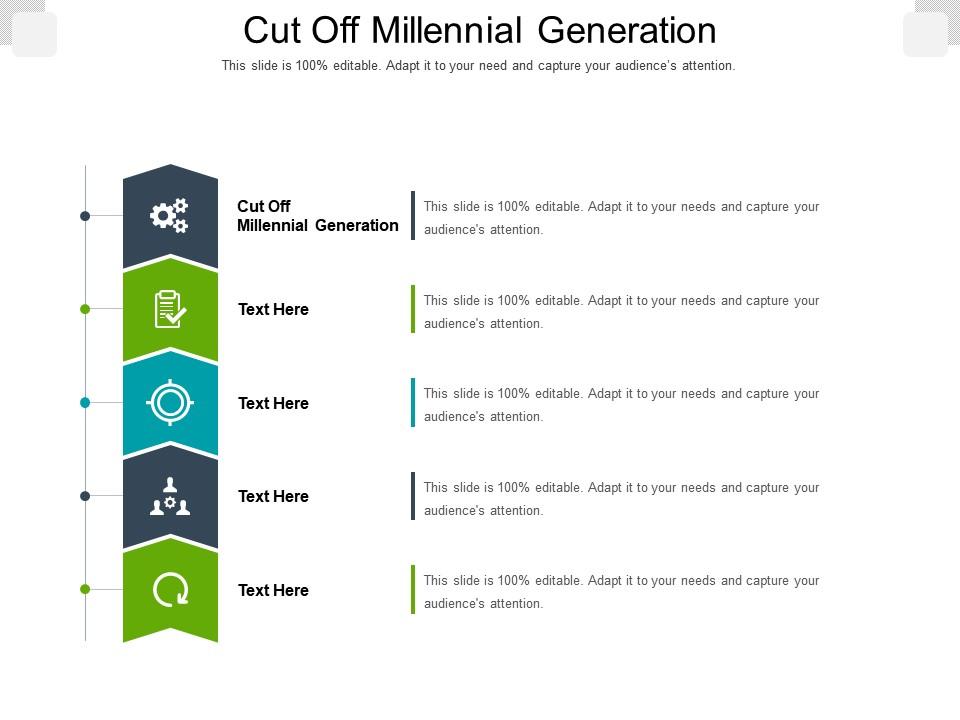 Cut off millennial generation ppt powerpoint presentation gallery ideas cpb