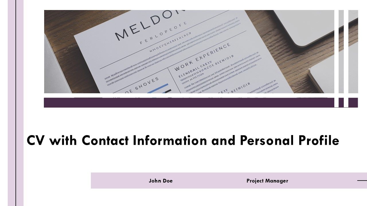 CV With Contact Information And Personal Profile PPT Summary AT
