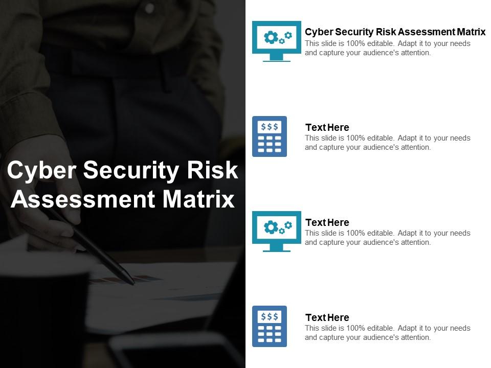 Cyber Security Risk Assessment Matrix Ppt Powerpoint Presentation File Guidelines Cpb