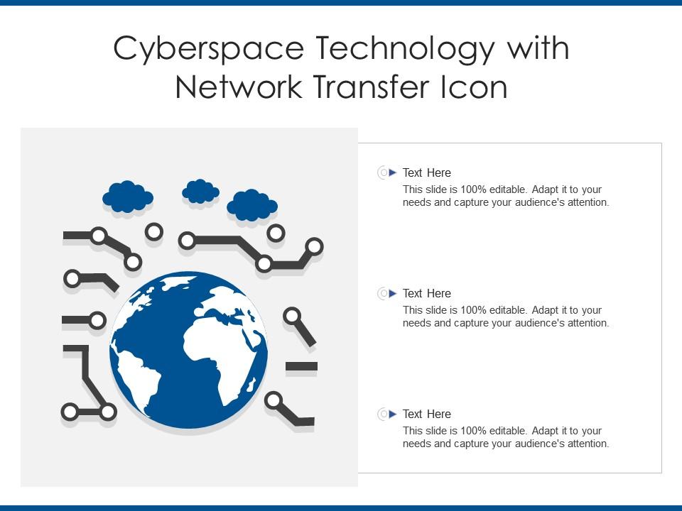 Cyberspace technology with network transfer icon Slide01