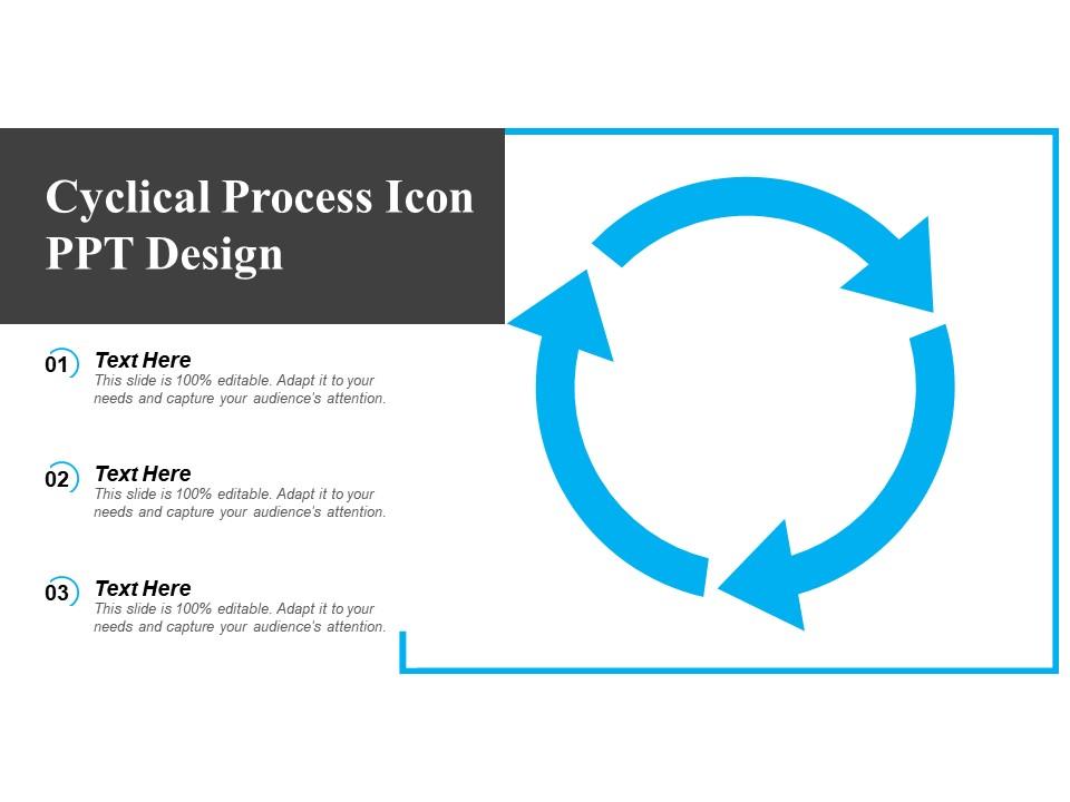 Cyclical Process Icon Ppt Design PowerPoint Slides Diagrams Themes