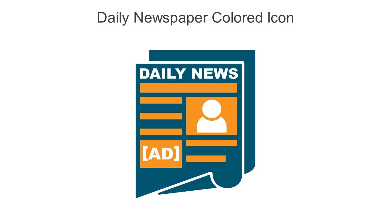 Daily Newspaper Colored Icon In Powerpoint Pptx Png And Editable Eps Format