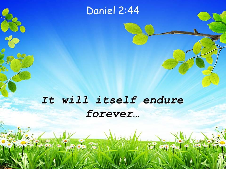 Daniel 2 44 it will itself endure forever powerpoint church sermon Slide01