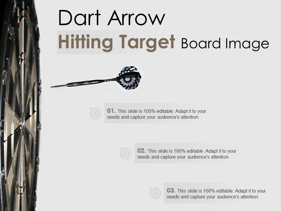 Dart arrow hitting target board image Slide01