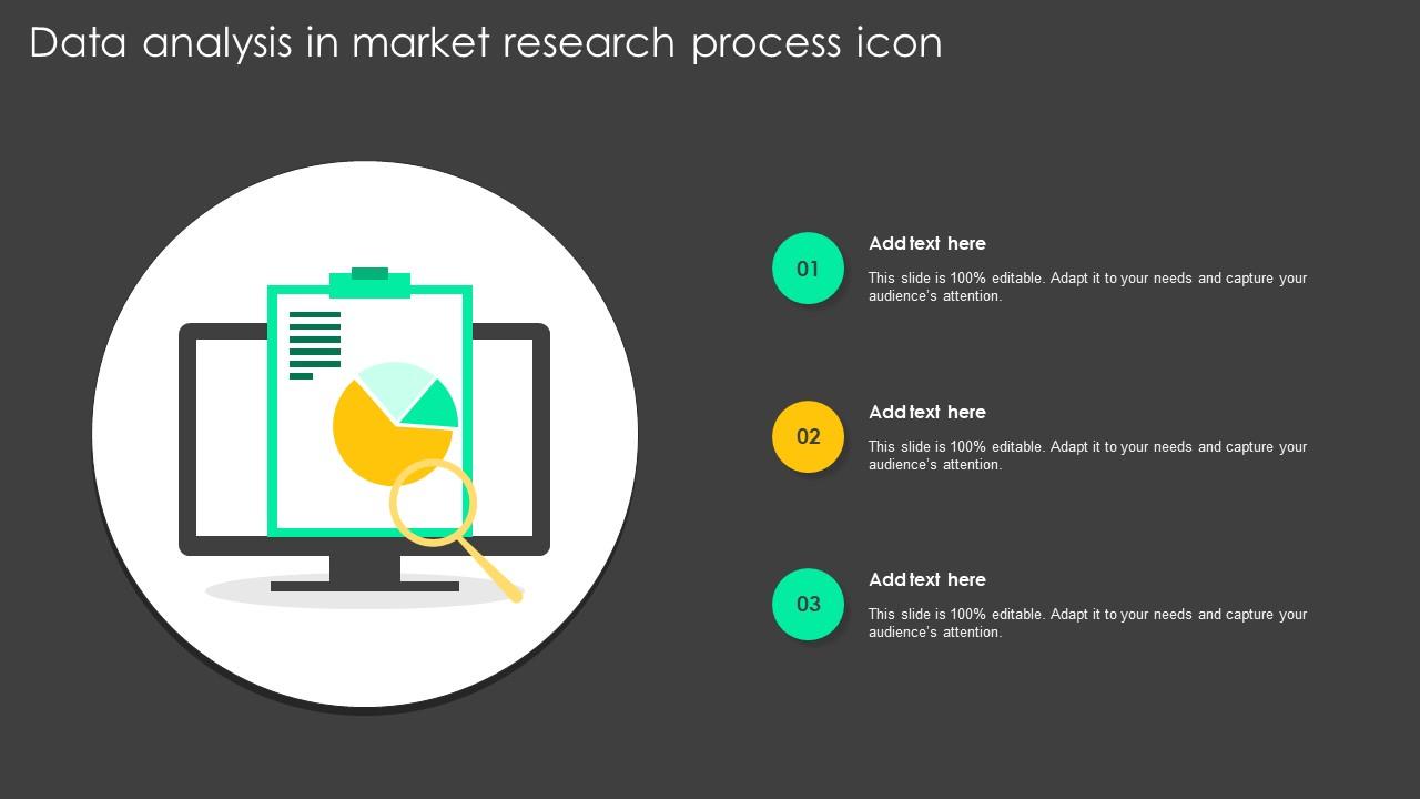 Data Analysis In Market Research Process Icon
