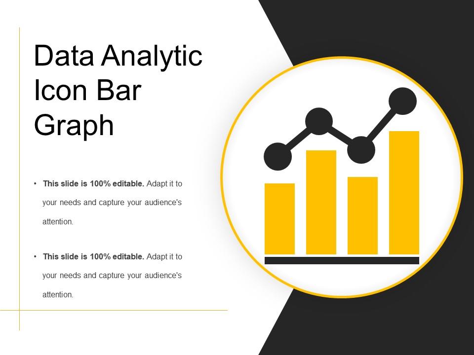 Data analytic icon bar graph Slide01