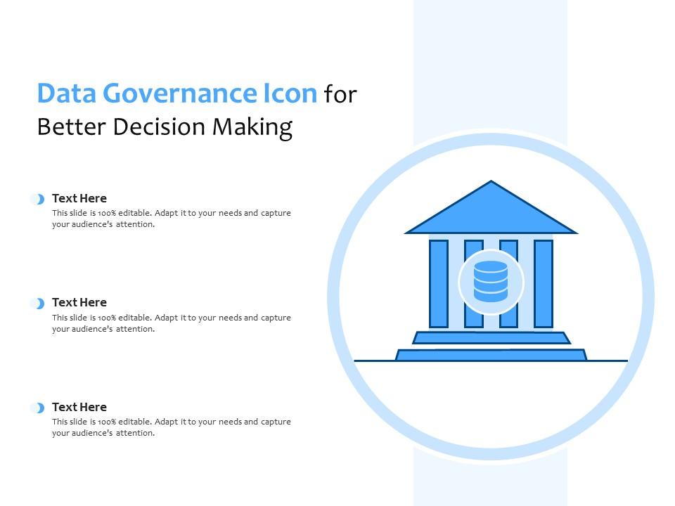Data governance icon for better decision making Slide00