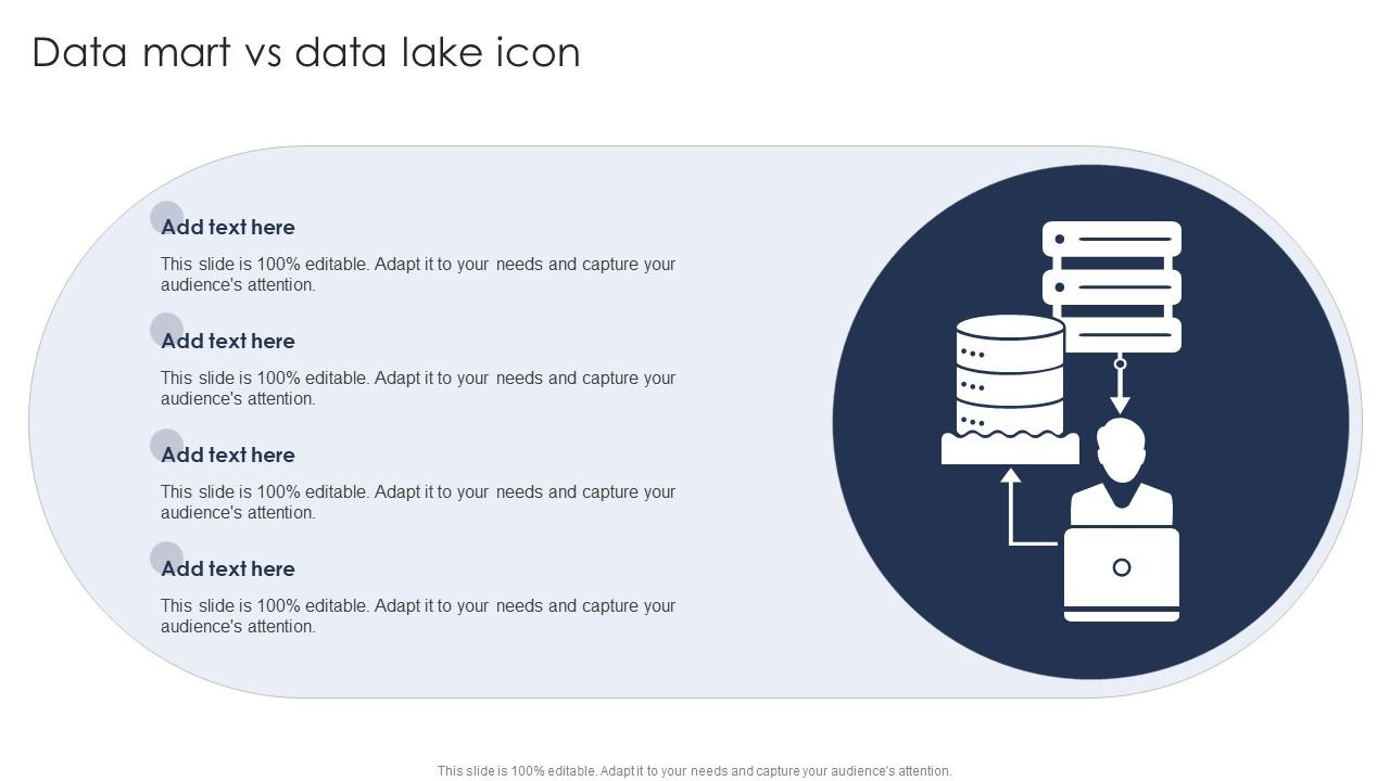 Data Mart Vs Data Lake Icon PPT PowerPoint