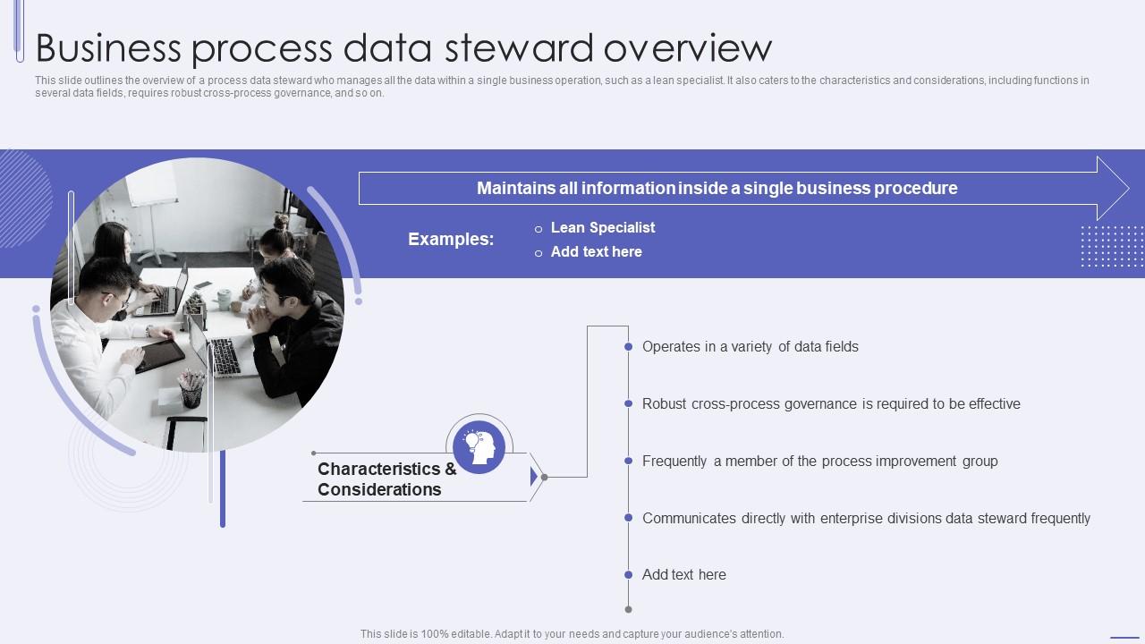 Data Stewardship IT Business Process Data Steward Overview Ppt Pictures