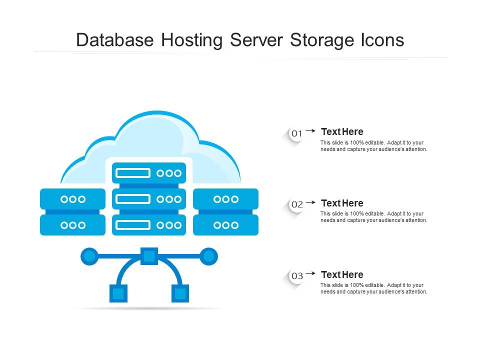 Database hosting server storage icons