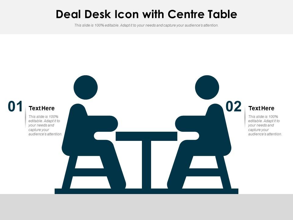 Deal Desk Icon With Centre Table Presentation Graphics Presentation